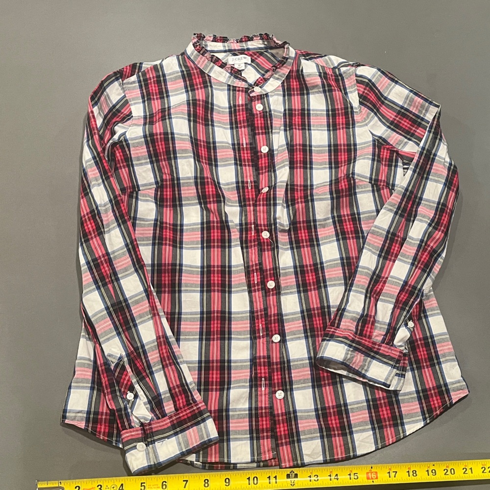 J. Crew Red and Black Checkered Shirt